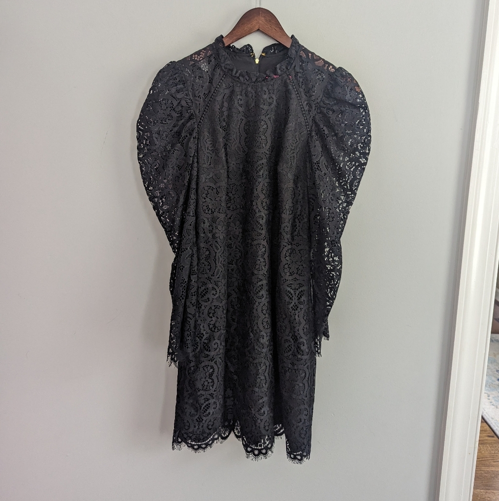 Lilly Pulitzer Avery Black Lace Dress 4 - Picture 7 of 8